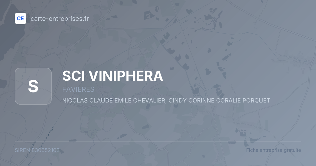 SCI VINIPHERA — 830652103 — fiche entreprise