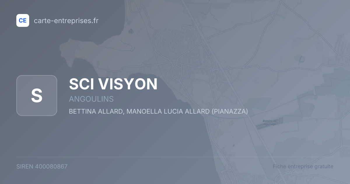 SCI VISYON — 400080867 — fiche entreprise
