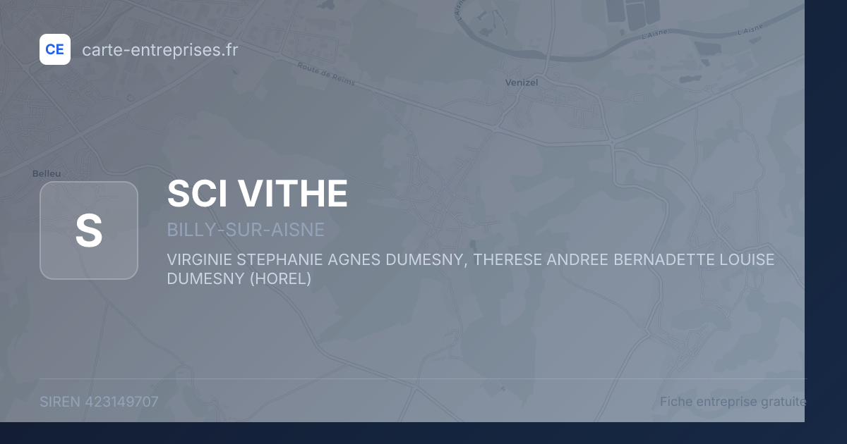 SCI VITHE — 423149707 — fiche entreprise