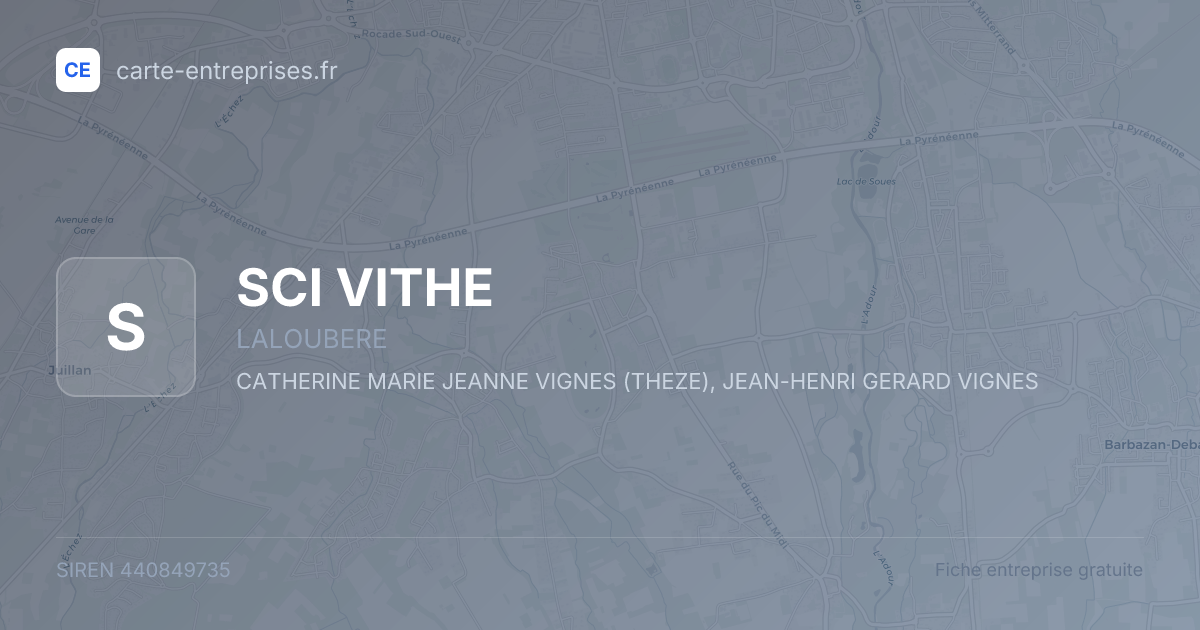 SCI VITHE — 440849735 — fiche entreprise