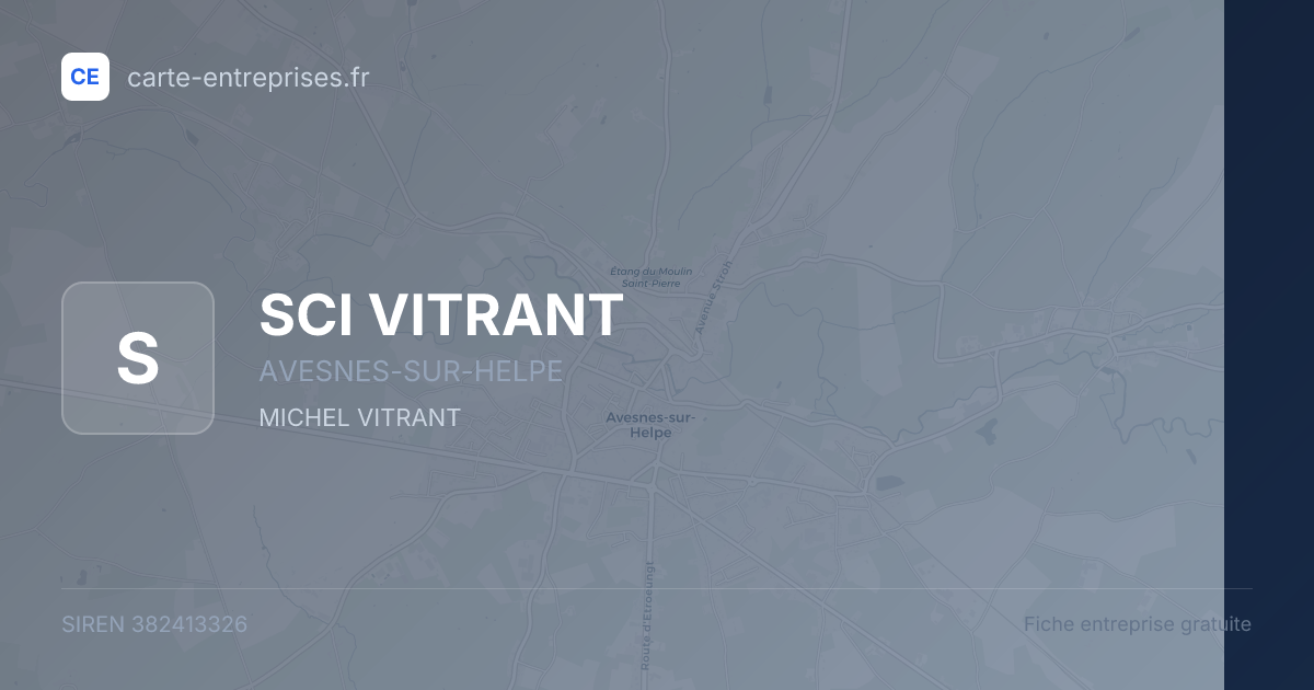 SCI VITRANT — 382413326 — fiche entreprise
