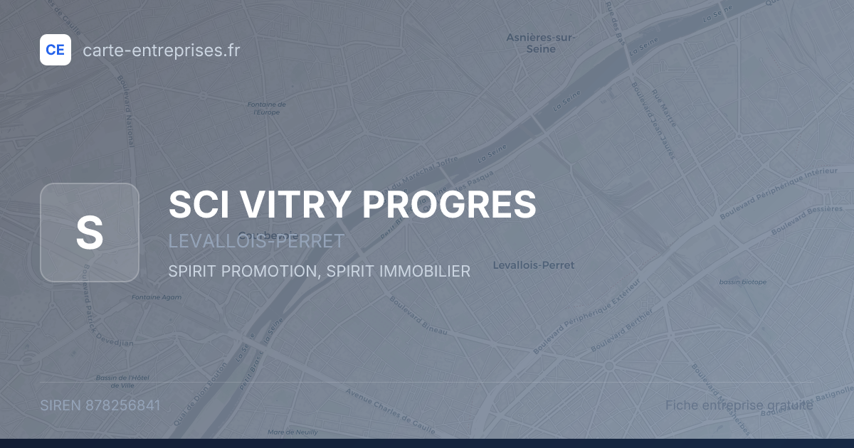 SCI VITRY PROGRES — 878256841 — fiche entreprise