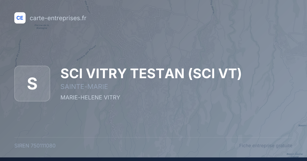 SCI VITRY TESTAN (SCI VT) — 750111080 — fiche entreprise