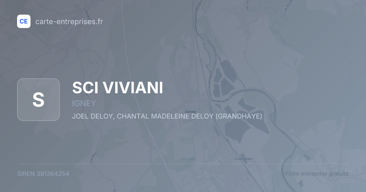 SCI VIVIANI — 391364254 — fiche entreprise