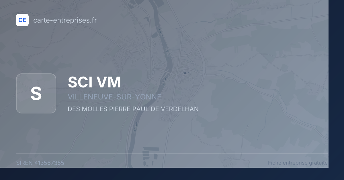 SCI VM — 413567355 — fiche entreprise