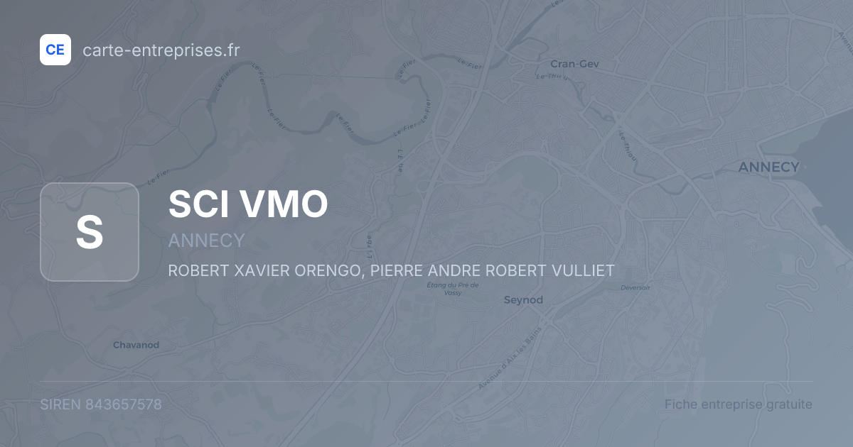 SCI VMO — 843657578 — fiche entreprise