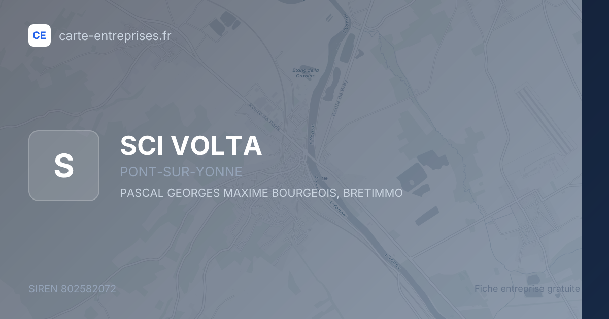 SCI VOLTA — 802582072 — fiche entreprise