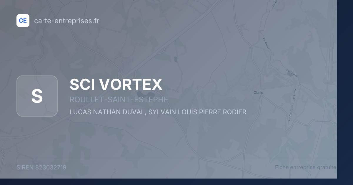 SCI VORTEX — 823032719 — fiche entreprise