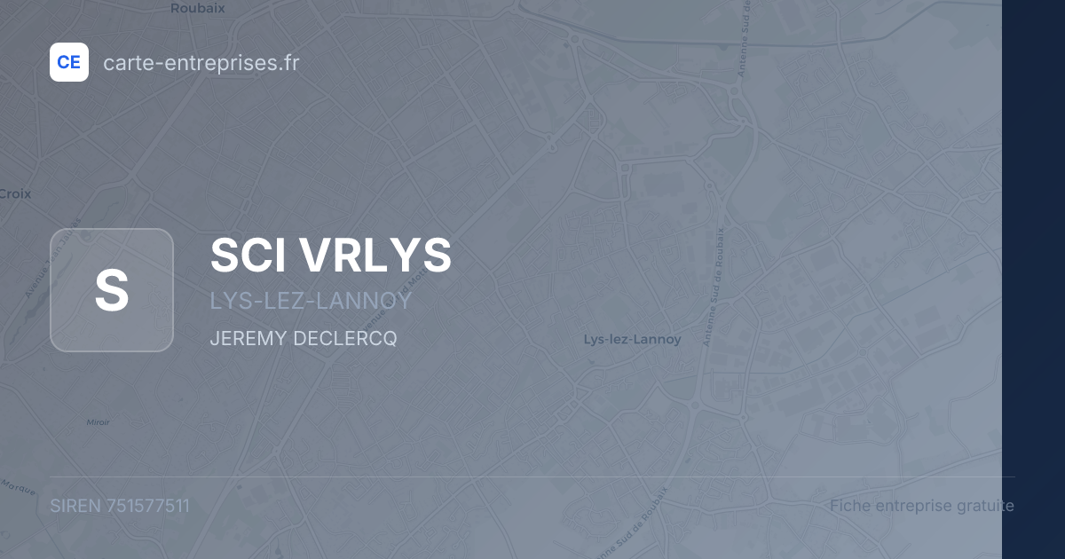 SCI VRLYS — 751577511 — fiche entreprise