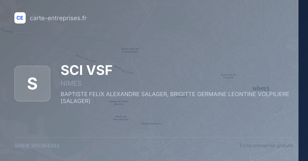 SCI VSF — 395364383 — fiche entreprise