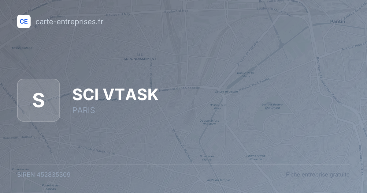 SCI VTASK — 452835309 — fiche entreprise
