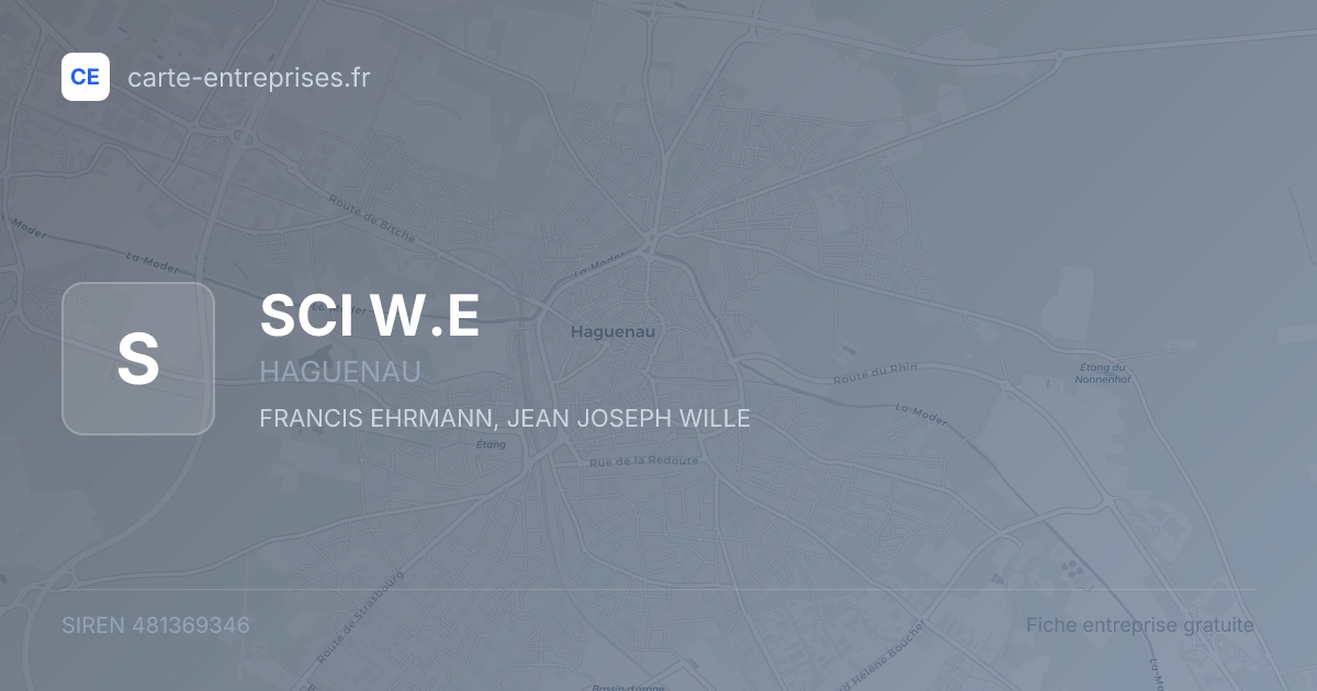 SCI W.E — 481369346 — fiche entreprise