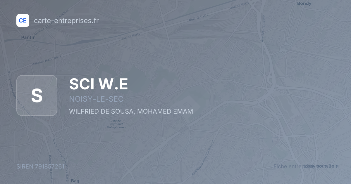 SCI W.E — 791857261 — fiche entreprise