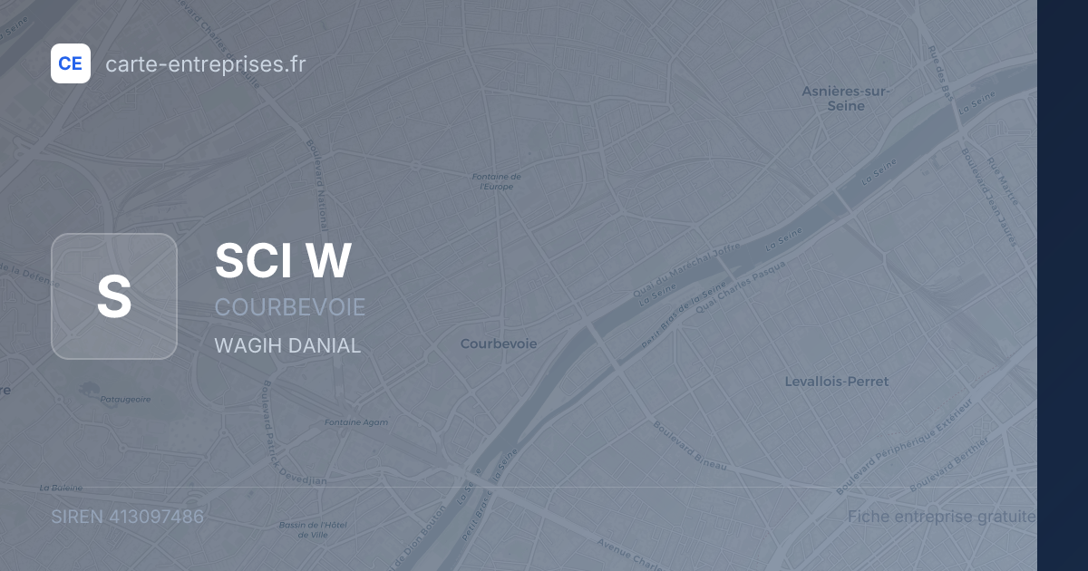 SCI W — 413097486 — fiche entreprise