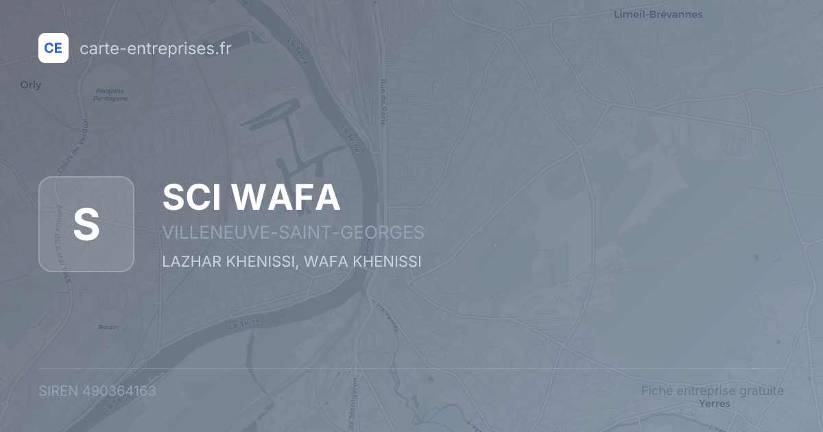 SCI WAFA — 490364163 — fiche entreprise
