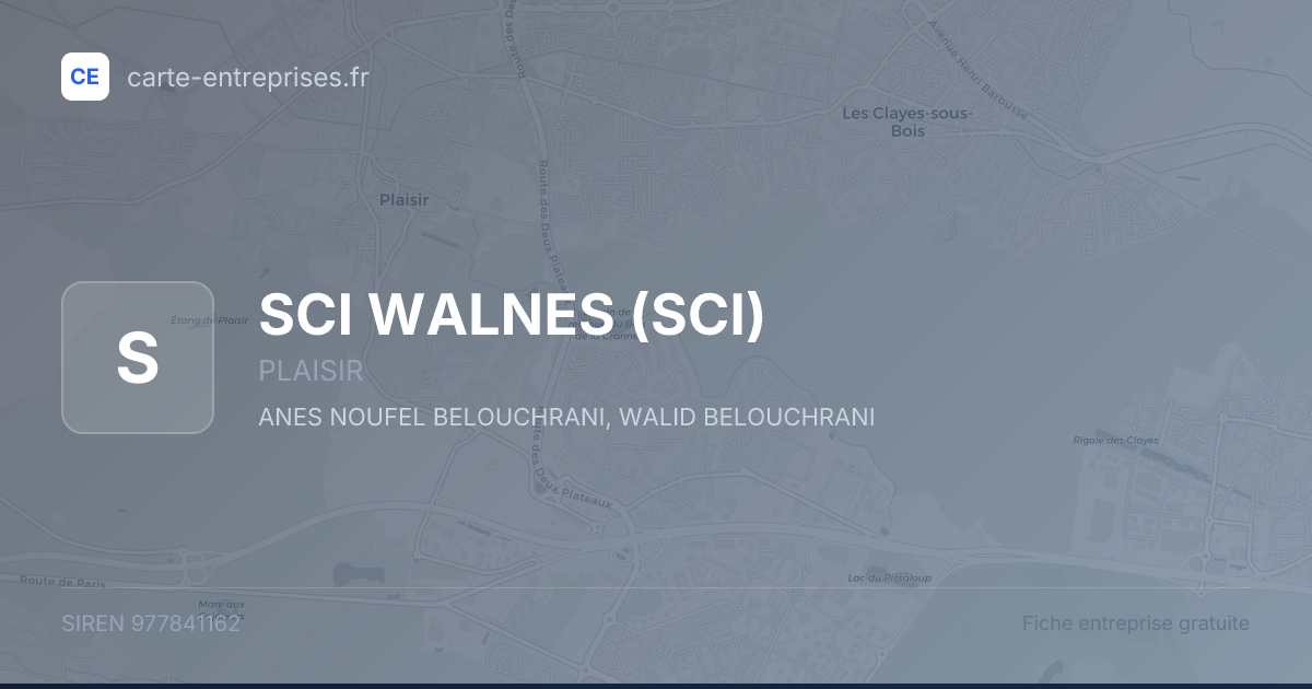 SCI WALNES (SCI) — 977841162 — fiche entreprise