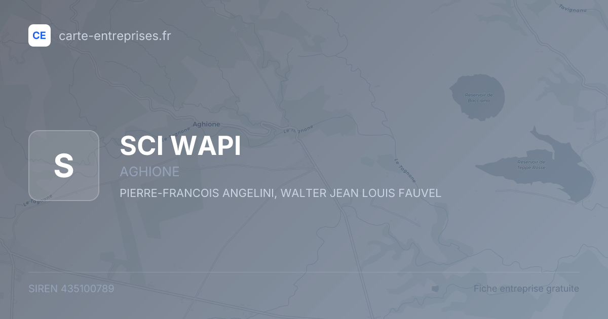 SCI WAPI — 435100789 — fiche entreprise