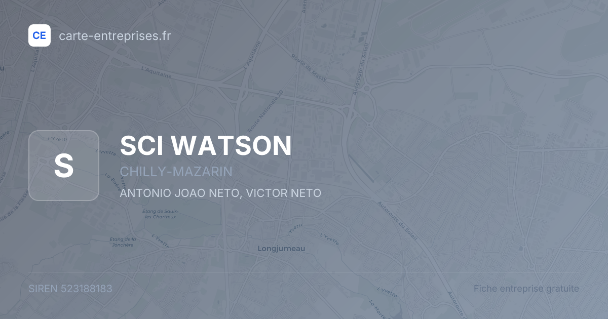 SCI WATSON — 523188183 — fiche entreprise