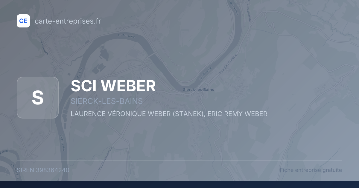 SCI WEBER — 398364240 — fiche entreprise