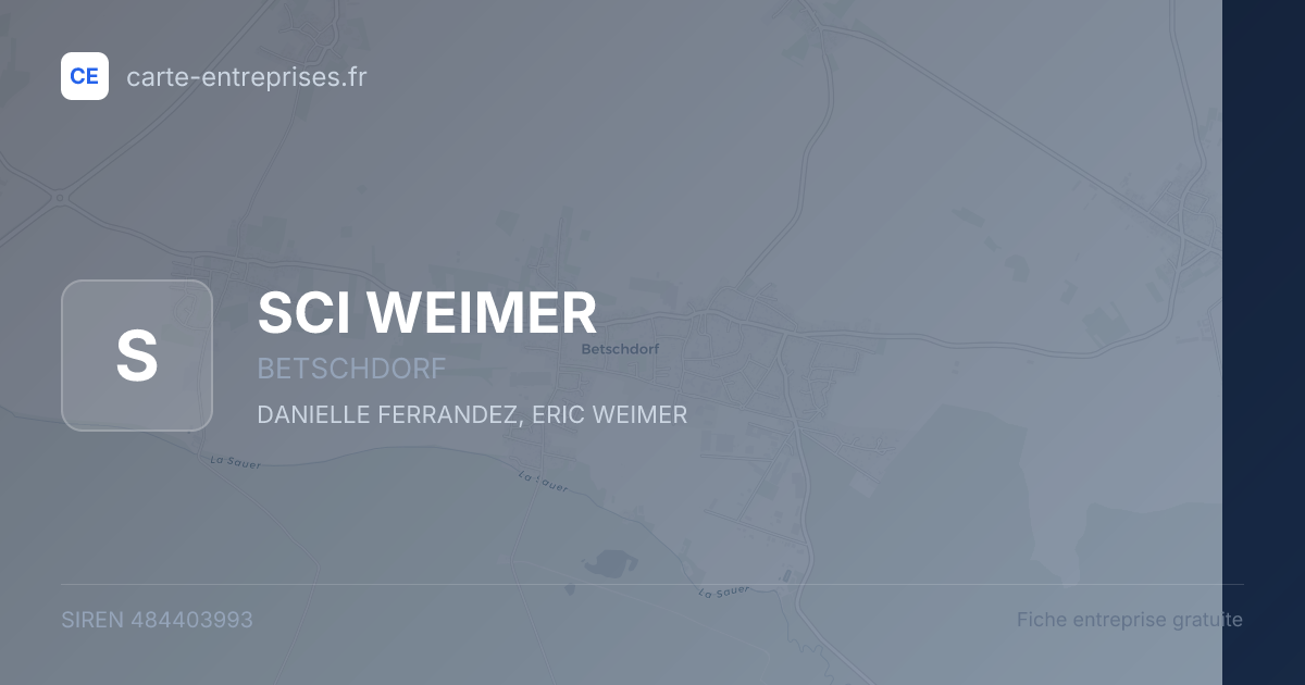 SCI WEIMER — 484403993 — fiche entreprise