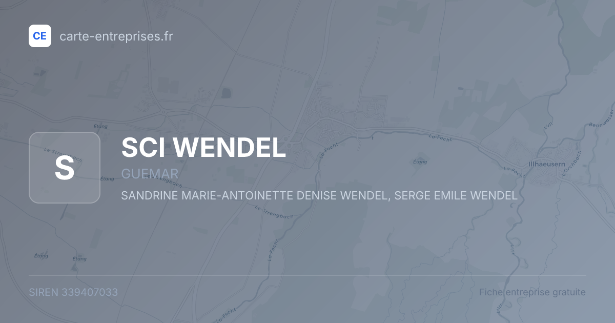 SCI WENDEL — 339407033 — fiche entreprise