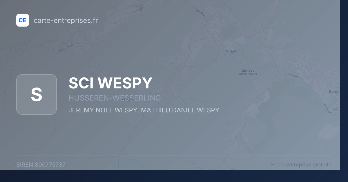 SCI WESPY — 890775737 — fiche entreprise