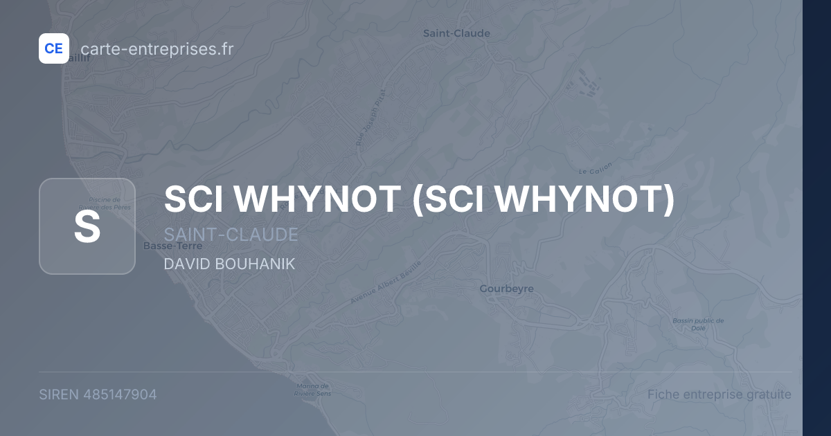 SCI  WHYNOT (SCI WHYNOT) — 485147904 — fiche entreprise