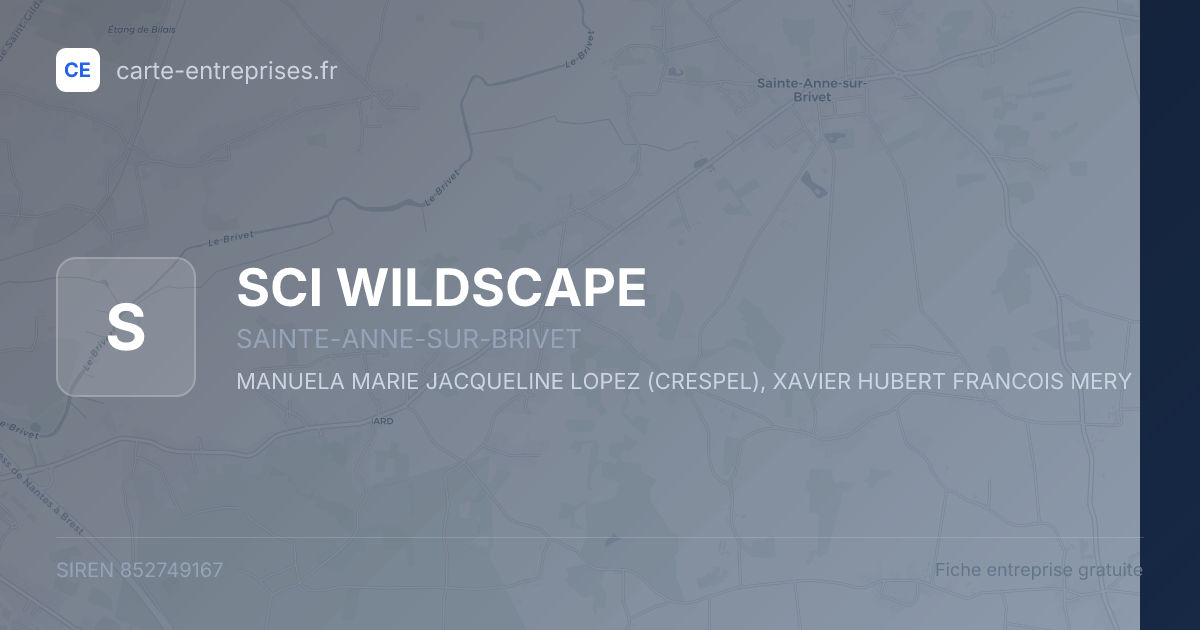 SCI WILDSCAPE — 852749167 — fiche entreprise
