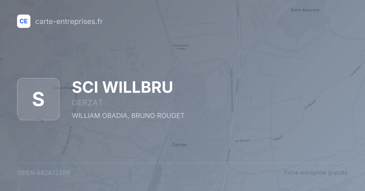 SCI WILLBRU — 482472289 — fiche entreprise