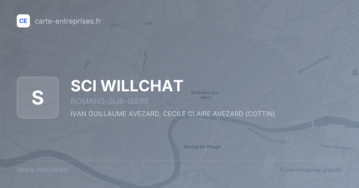 SCI WILLCHAT — 799049150 — fiche entreprise
