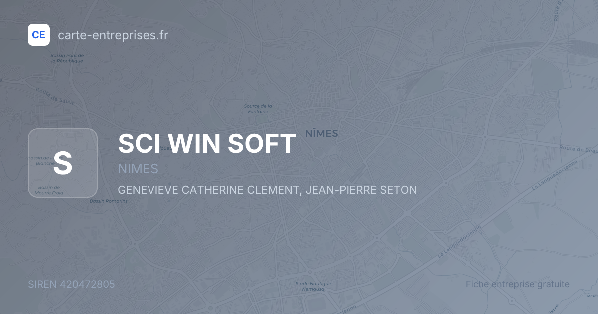 SCI WIN SOFT — 420472805 — fiche entreprise
