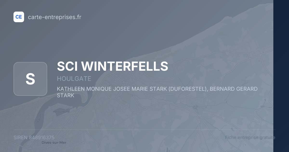 SCI WINTERFELLS — 848916375 — fiche entreprise
