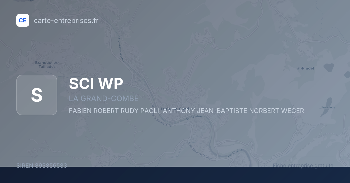 SCI WP — 893856583 — fiche entreprise