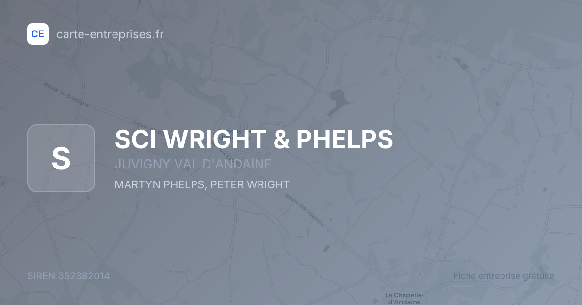 SCI WRIGHT & PHELPS — 352382014 — fiche entreprise