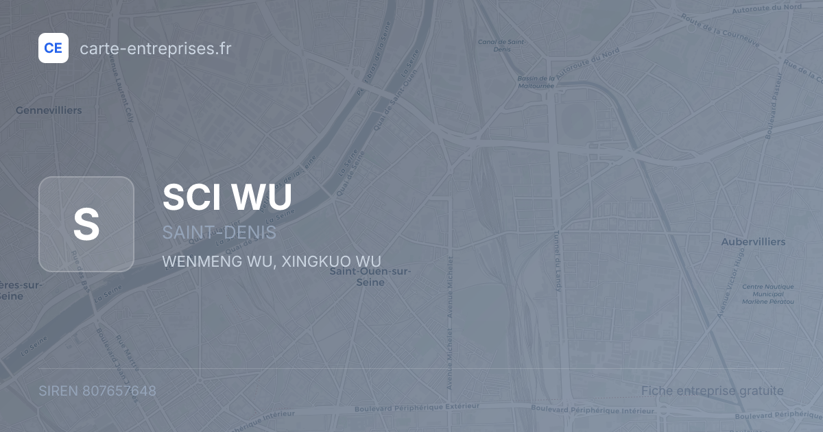 SCI WU — 807657648 — fiche entreprise