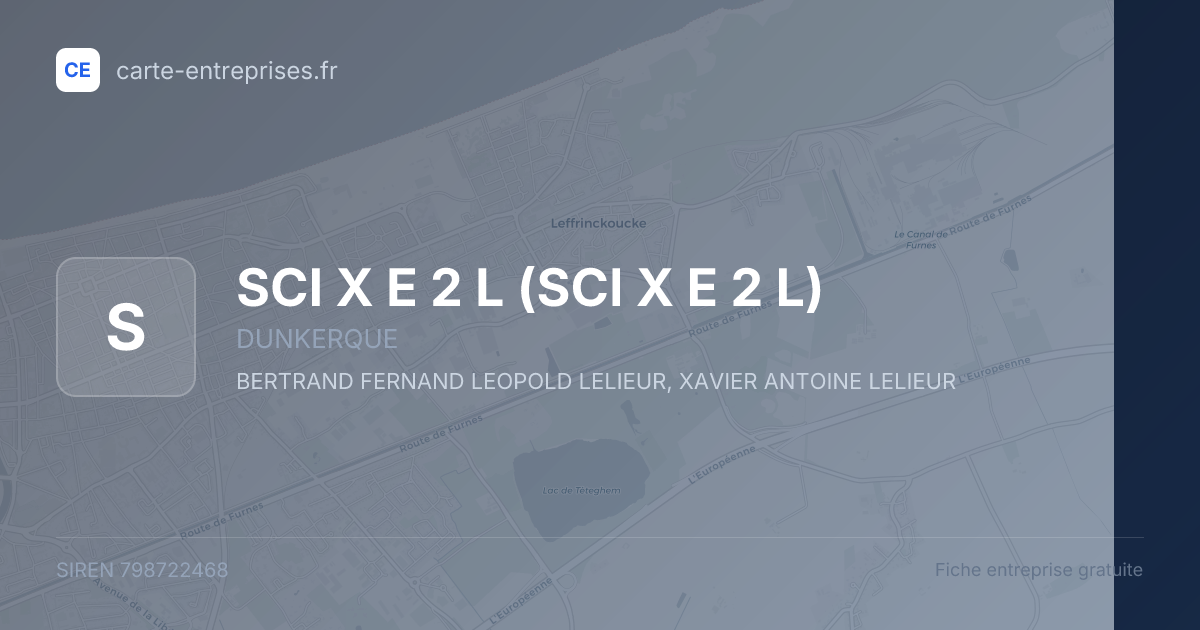 SCI  X E 2 L (SCI X E 2 L) — 798722468 — fiche entreprise