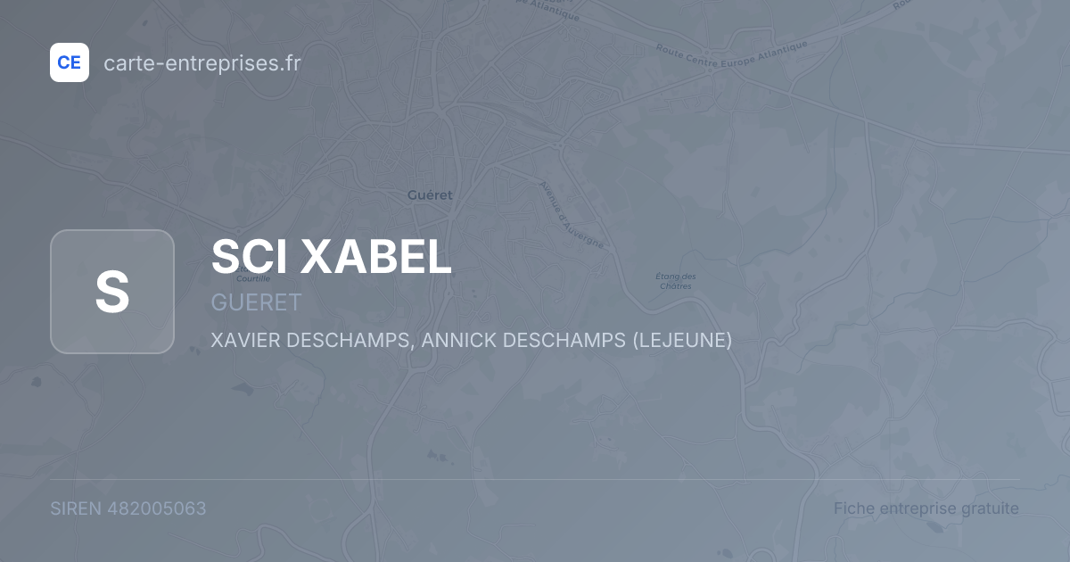SCI XABEL — 482005063 — fiche entreprise