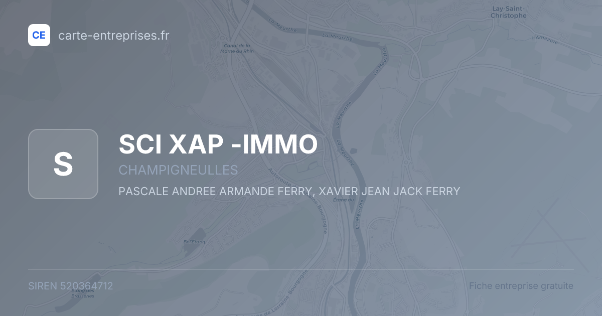 SCI XAP -IMMO — 520364712 — fiche entreprise