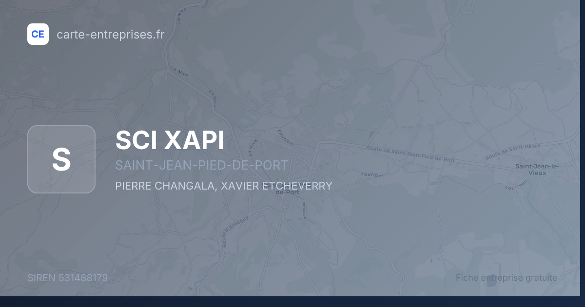 SCI XAPI — 531488179 — fiche entreprise
