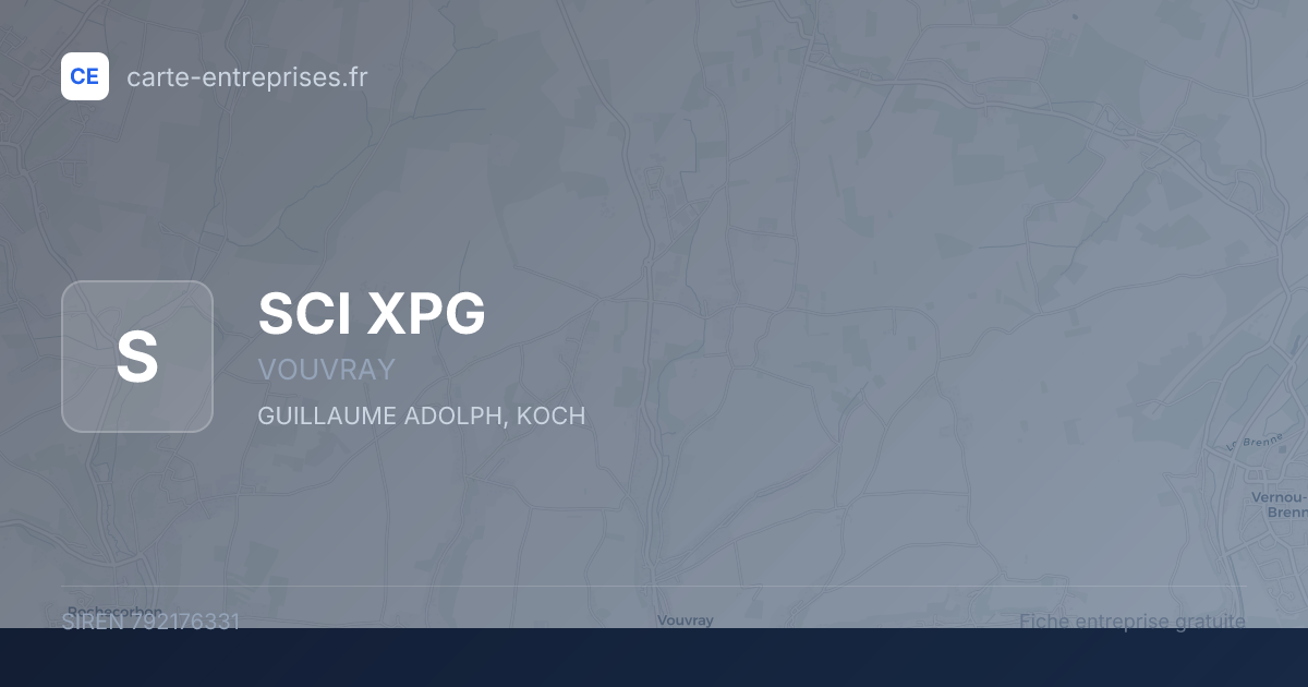 SCI XPG — 792176331 — fiche entreprise