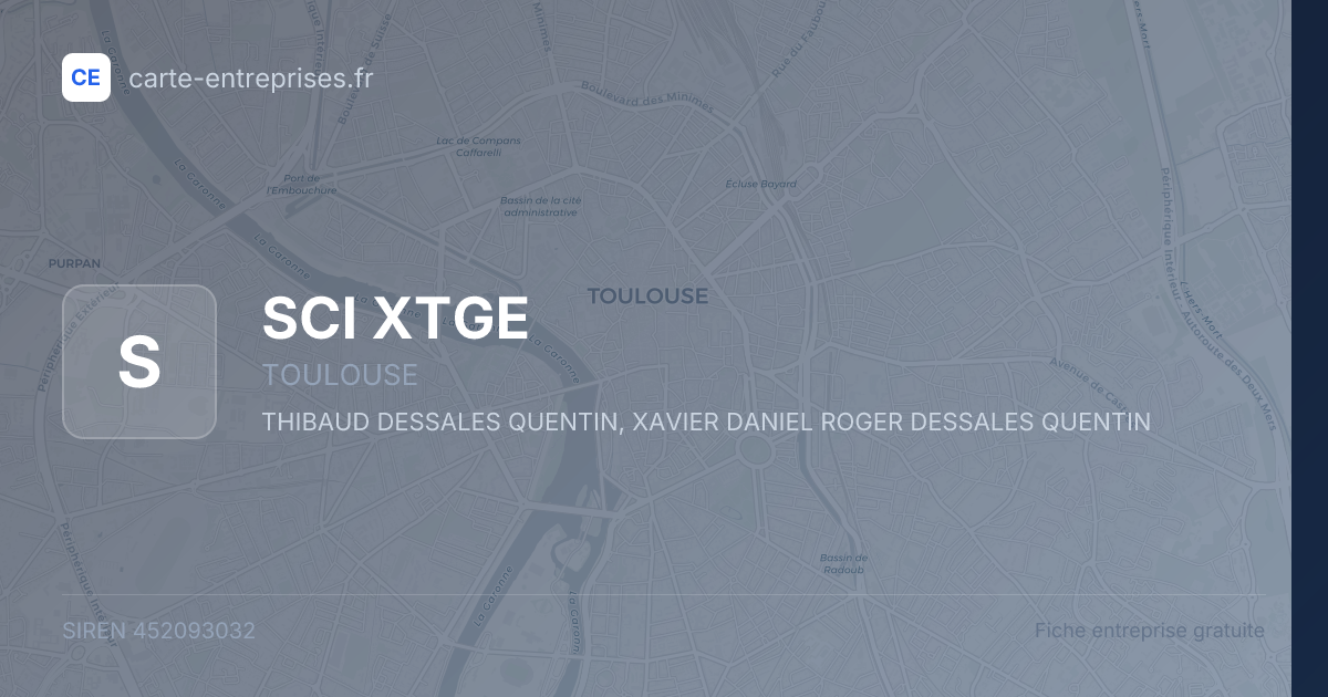SCI XTGE — 452093032 — fiche entreprise
