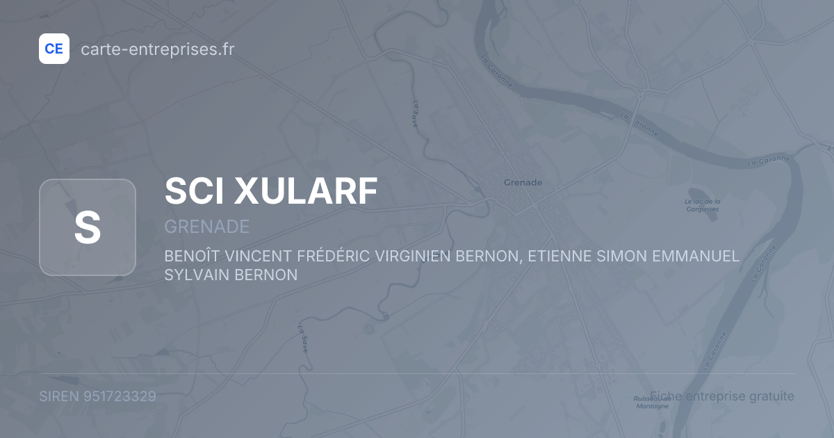 SCI XULARF — 951723329 — fiche entreprise