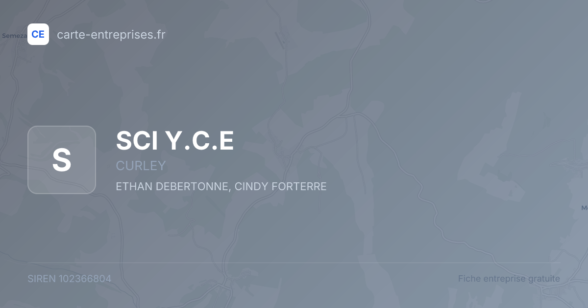 SCI Y.C.E — 102366804 — fiche entreprise