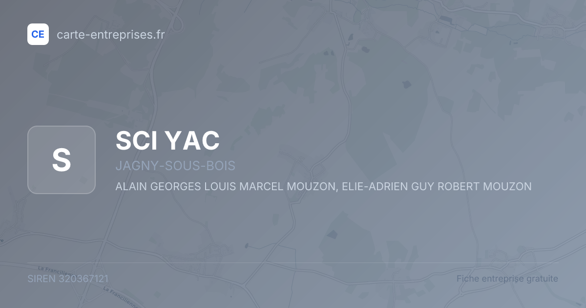 SCI YAC — 320367121 — fiche entreprise