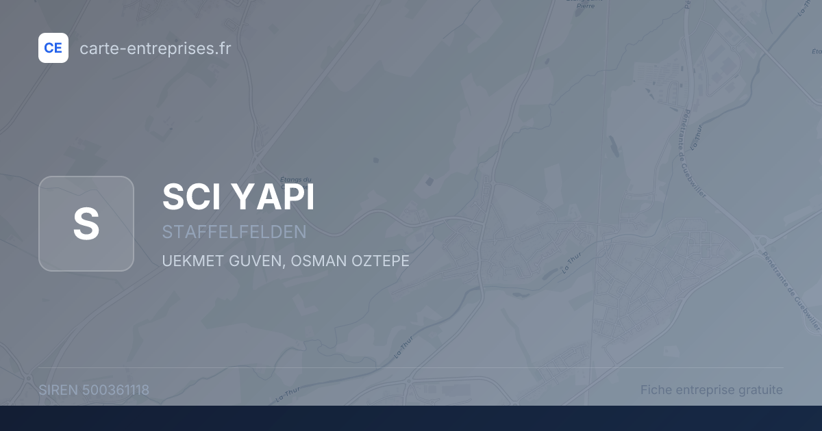 SCI YAPI — 500361118 — fiche entreprise