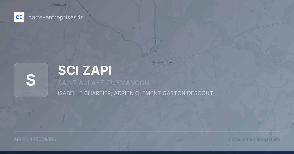 SCI ZAPI — 485079396 — fiche entreprise