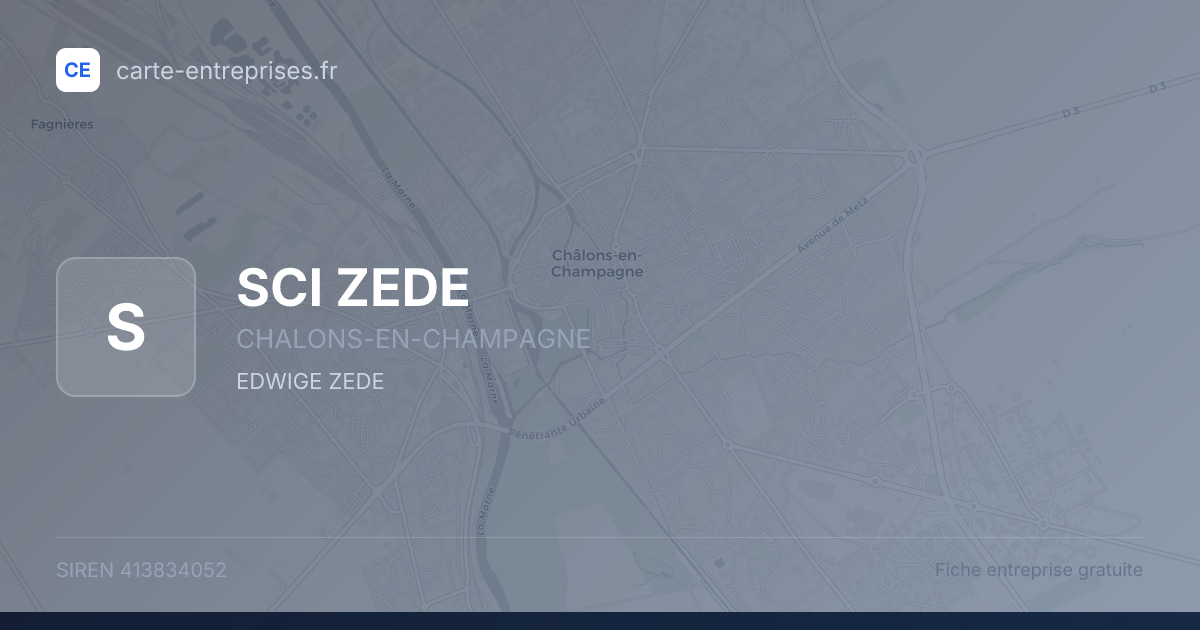 SCI ZEDE — 413834052 — fiche entreprise