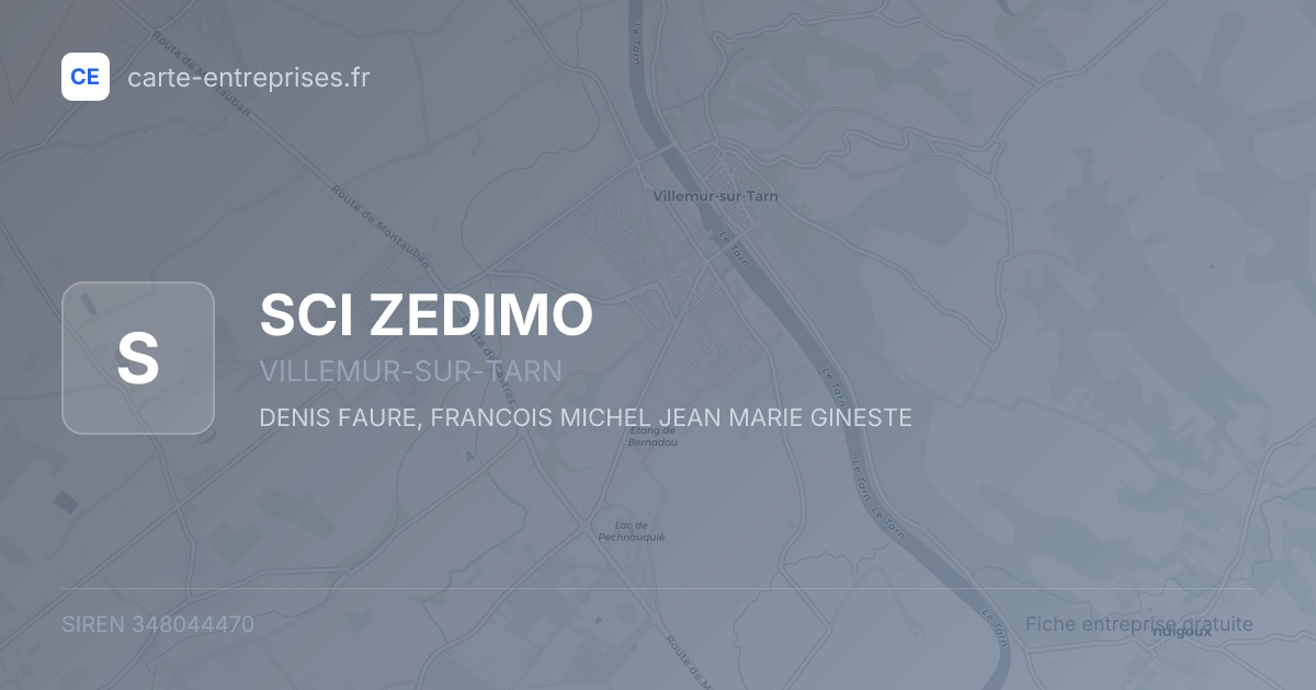 SCI ZEDIMO — 348044470 — fiche entreprise
