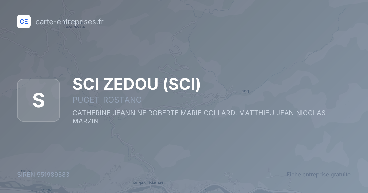 SCI ZEDOU (SCI) — 951989383 — fiche entreprise
