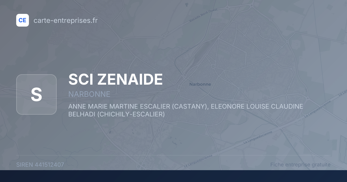 SCI ZENAIDE — 441512407 — fiche entreprise